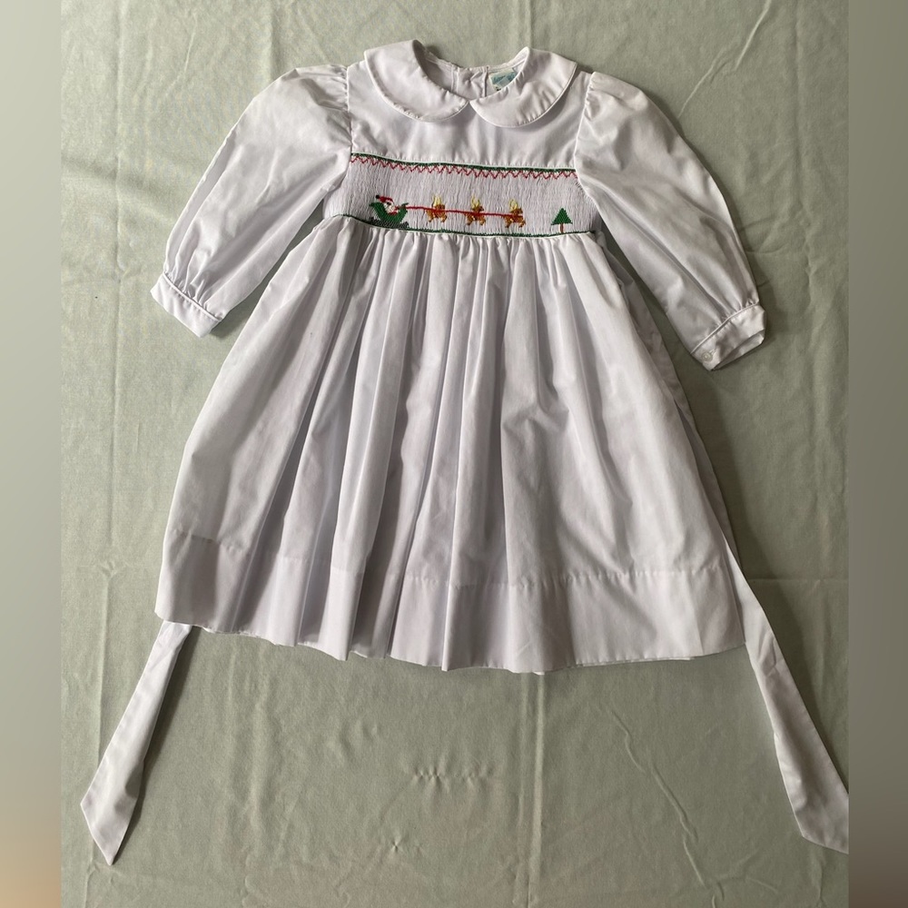 Sweet Angela by Rosalina 2T girl’s smocked Christmas/holiday dress